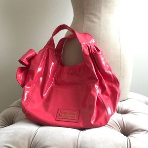 Valentino Bag bow patent leather Pink